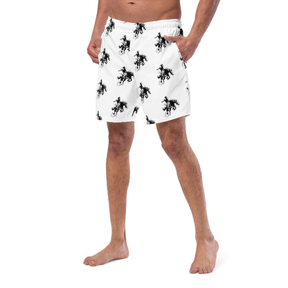 Baha Ranch Yeehaw Rodeo Bronc Men's Swim Trunks