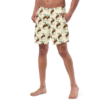 Baha Ranch Yeehaw Vintage Rodeo Men's Swim Trunks