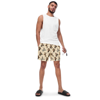 Baha Ranch Yeehaw Vintage Cowgirl Men's Swim Trunks