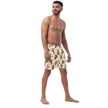 Baha Ranch Yeehaw Vintage Cowgirl Men's Swim Trunks