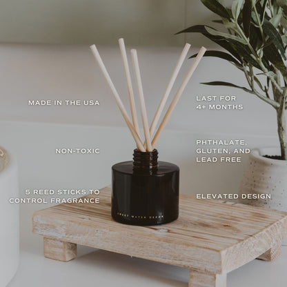 Hello Fall Amber Tinted Glass Jar Reed Diffuser
