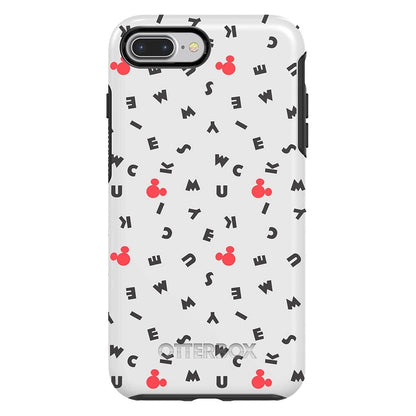 Otterbox Symmetry Series Disney Classics Case for Iphone 8 Plus & Iphone 7 Plus (Only) - Retail Packaging - Mickey Scramble (White/Black/Mickey Letter)