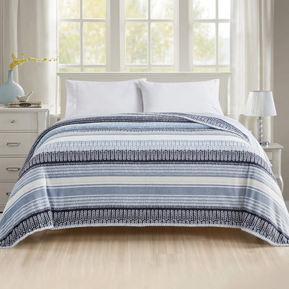 Elegant Comfort Printed Bed or Oversized Couch Blanket - Lightweight for All Season Warmth