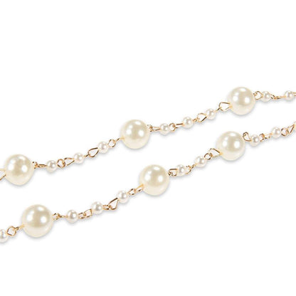 Pearl & Goldtone Layered Ankle-To-Toe Ring Anklet