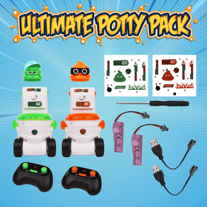White, green, orange car and black remote-