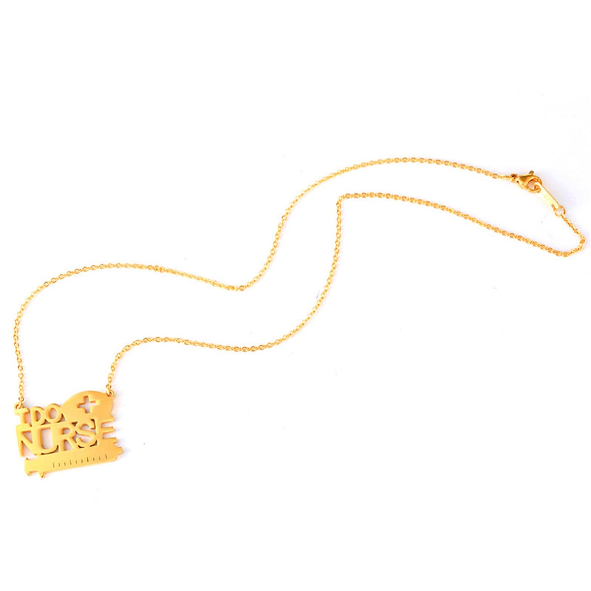 Goldtone 'I Do Nurse' Pendant Necklace