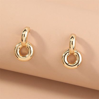 Goldtone Doughnut Drop Earrings