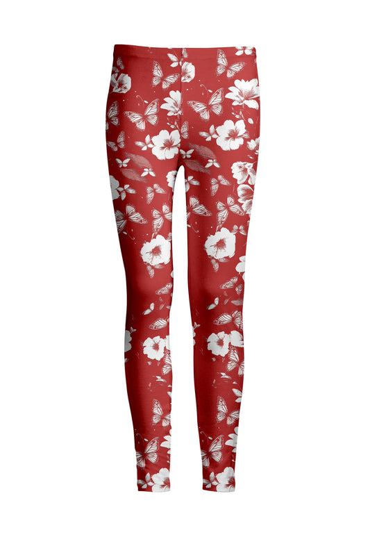 Red and White Floral-