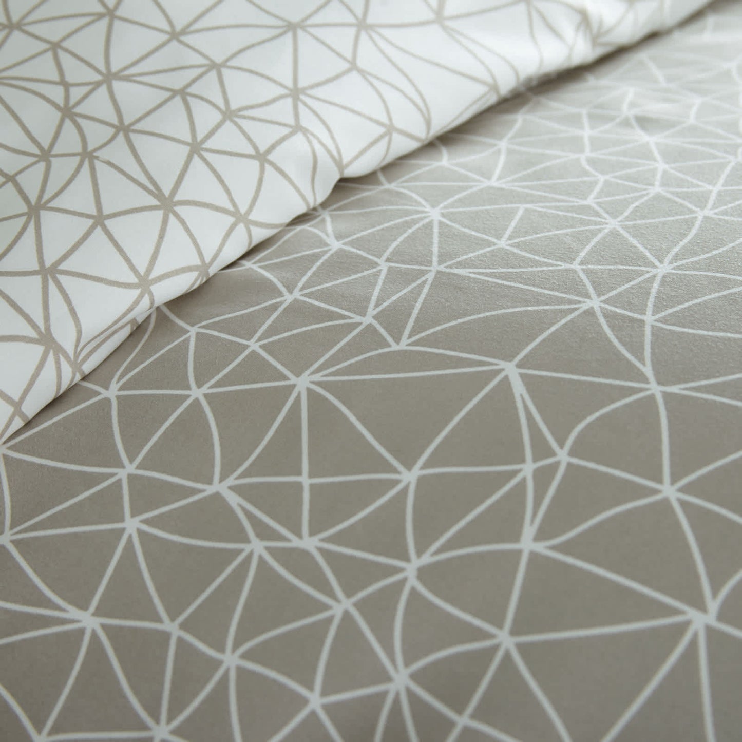 Geometric Maze Taupe-