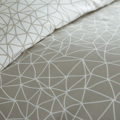 Geometric Maze Taupe-