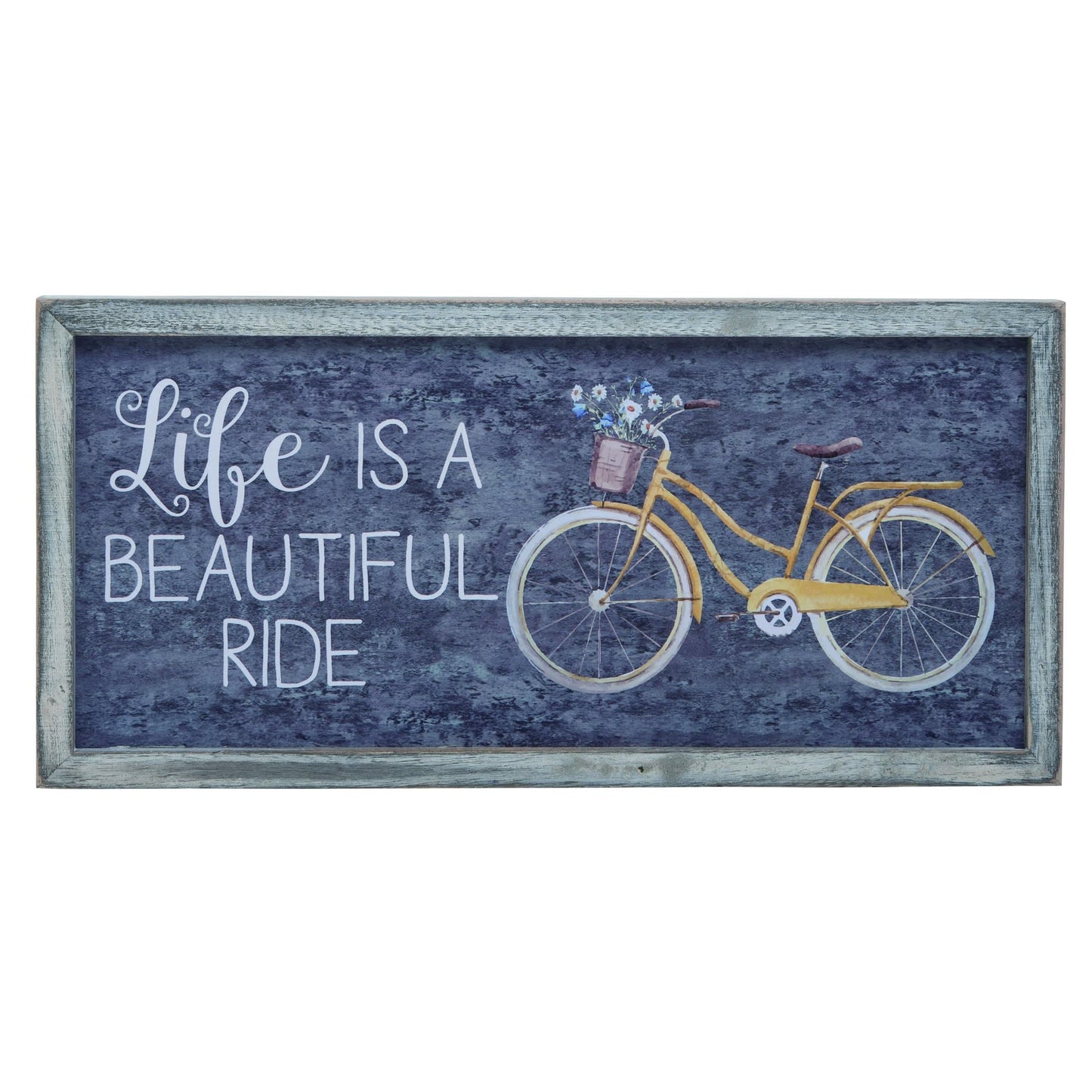 MDF Enjoy the Ride Sign Set of 2 Spring Home Decorations Wall Sign Panels for Spring and Summer