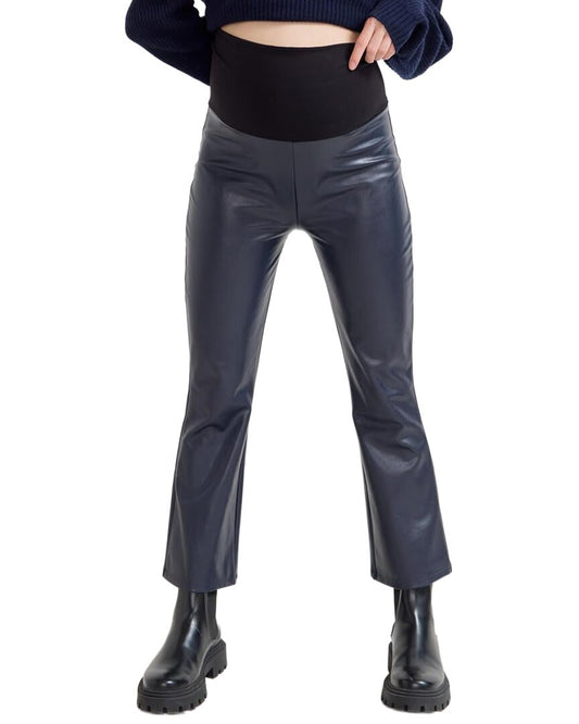 Hatch the Vegan Stretch Leather Crop Flare Pant