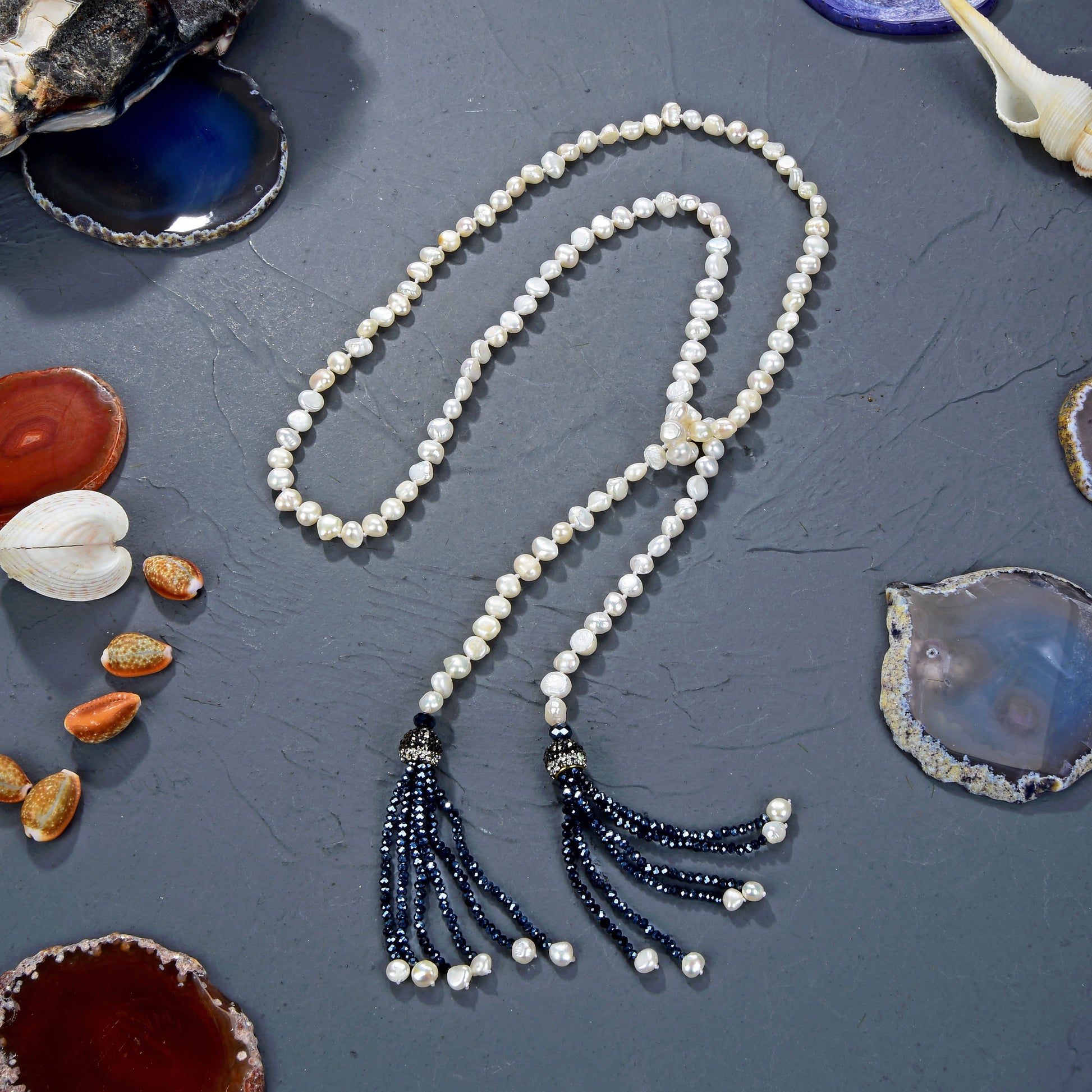 White & midnight blue -