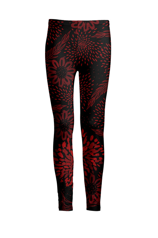 Black & Red Floral Holiday Print-