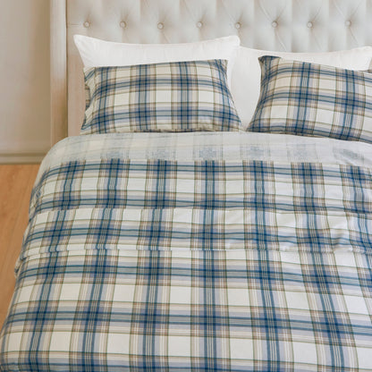 Elegant Comfort Flannel Plaid - 100% Turkish Cotton Flannel, 4-Piece Flannel Sheet Set