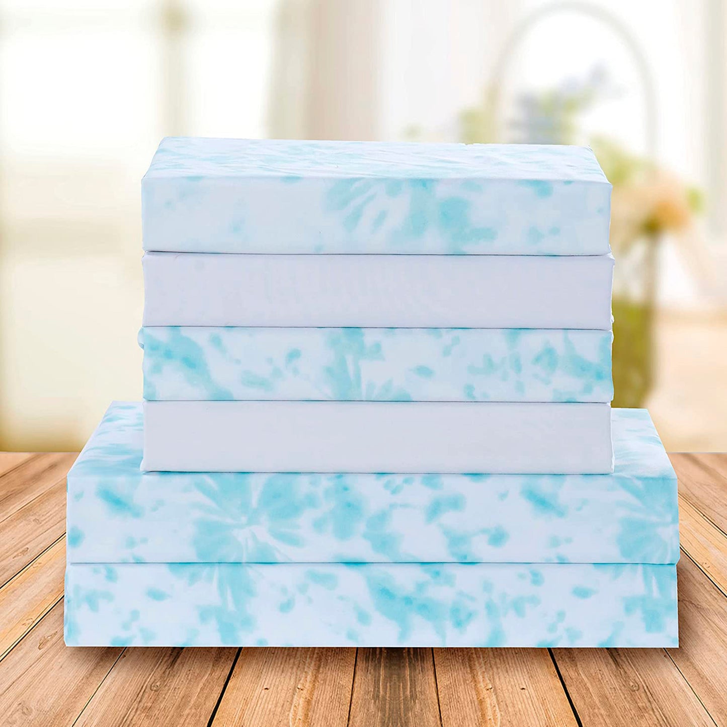 Elegant Comfort 6-Piece Colorful Tie Dye Pattern Sheet Set - Soft as a Hotel Premium Quality Bedding