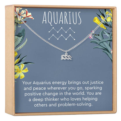 Aquarius  Zodiac Gift Necklace