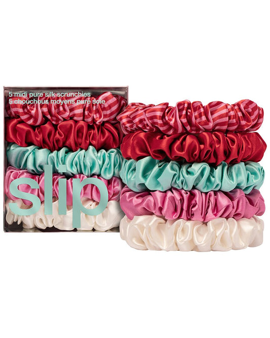 Slip® Pure Silk Set of 5 Midi Scrunchies - Gelati