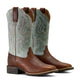 Peanut/Worn Denim with Brown