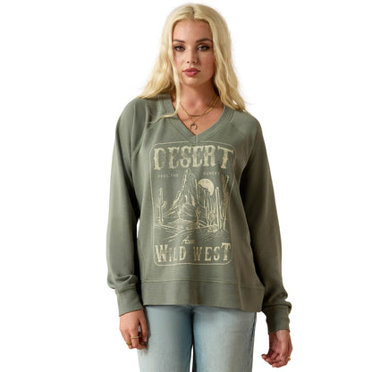 Ariat Women's Western Victoria Oversized Sweatshirt – Cozy French Terry Pullover