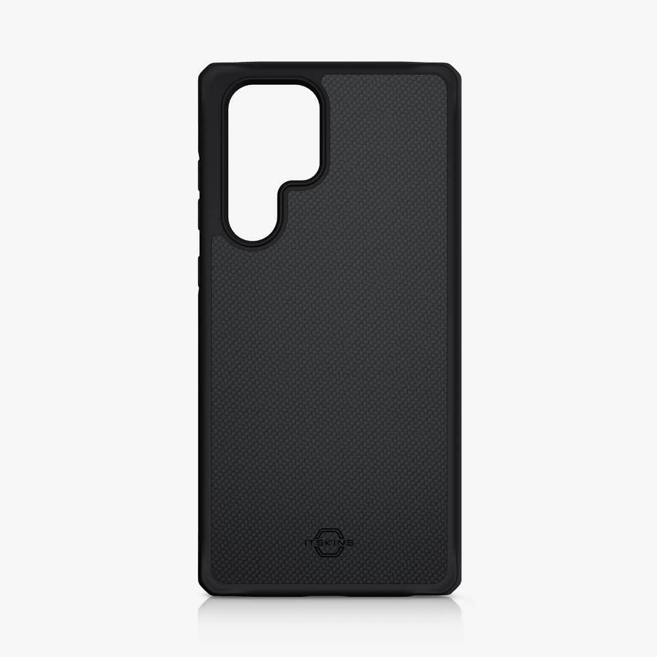 Itskins Hybrid Ballistic Protective Phone Case Compatible with Galaxy S22 Ultra 5g, Slim Hybrid Case, Anti-Slip, Heavy Duty Shockproof Cover, Military Phone Case | Black