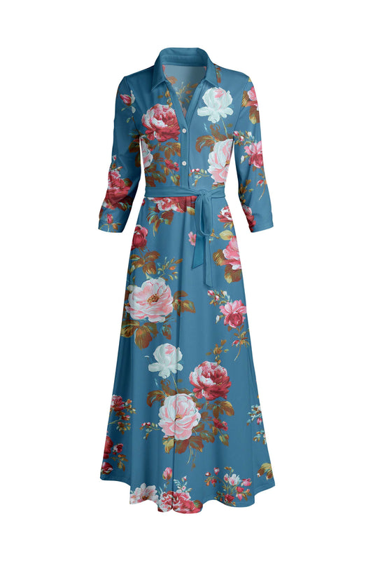 Blue & Pink Floral-