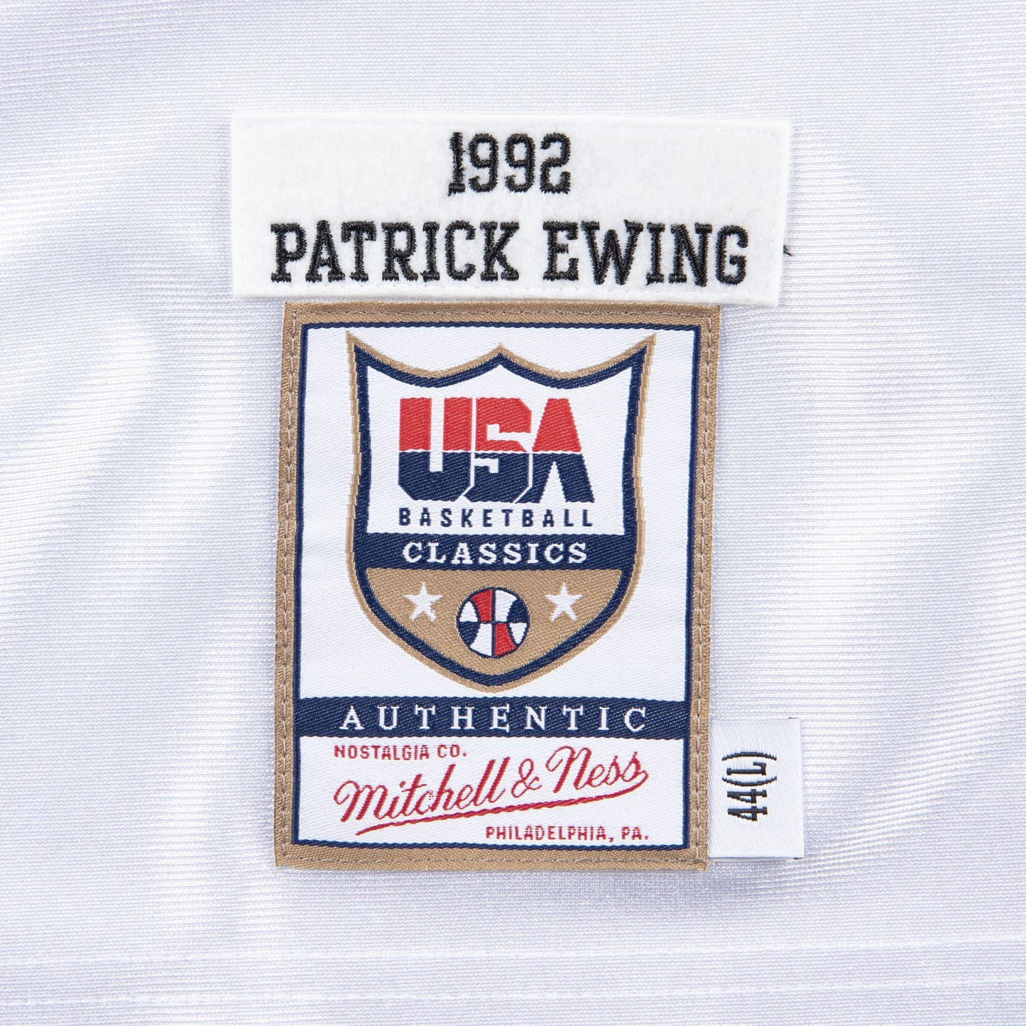 Men's Mitchell & Ness NBA Authentic Shooting Shirt Team Usa 1992 Patrick Ewing