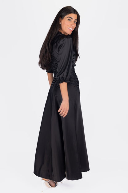 Audrey Dress Short Sleeve (Black Solid)