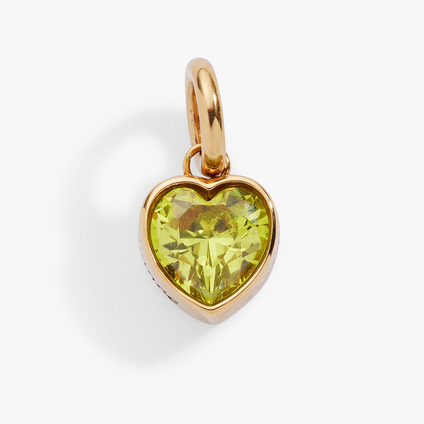 August 'Radiance' Heart Birthstone Charm