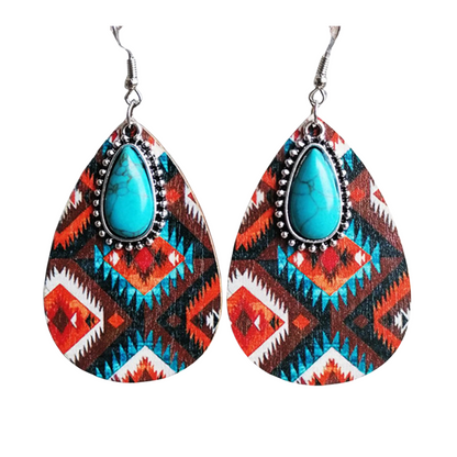 Turquoise, Red-