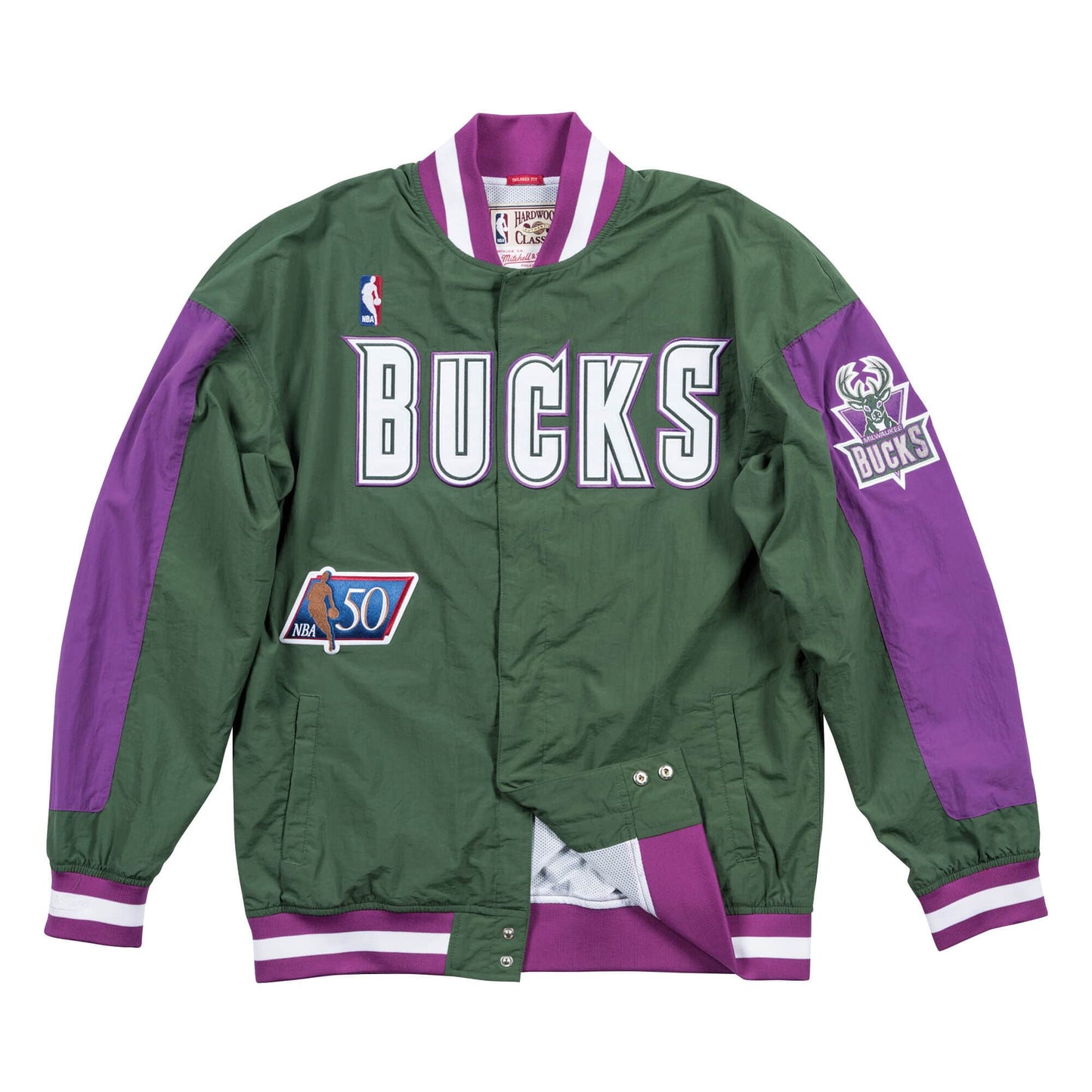 Mitchell & Ness Men's NBA Authentic Warm Up Jacket - Milwaukee Bucks 96-97
