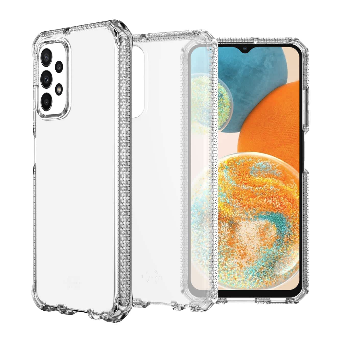 Itskins Spectrum R // Clear for Samsung Galaxy A23 5g, Protective Phone Case, Slim Hybrid Case, Anti-Yellowing, and Heavy Duty Shockproof Cover, Military Phone Case - Transparent