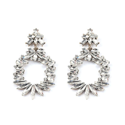 Crystal & Cubic Zirconia Wreath Drop Earrings