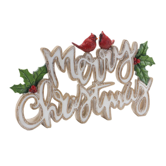 Melrose International Merry Christmas Tabletop Sign (Set of 2)