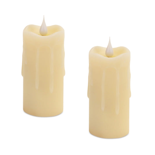 Melrose International Simplux LED Votive Candle with Moving Flame and Remote (Set of 2)