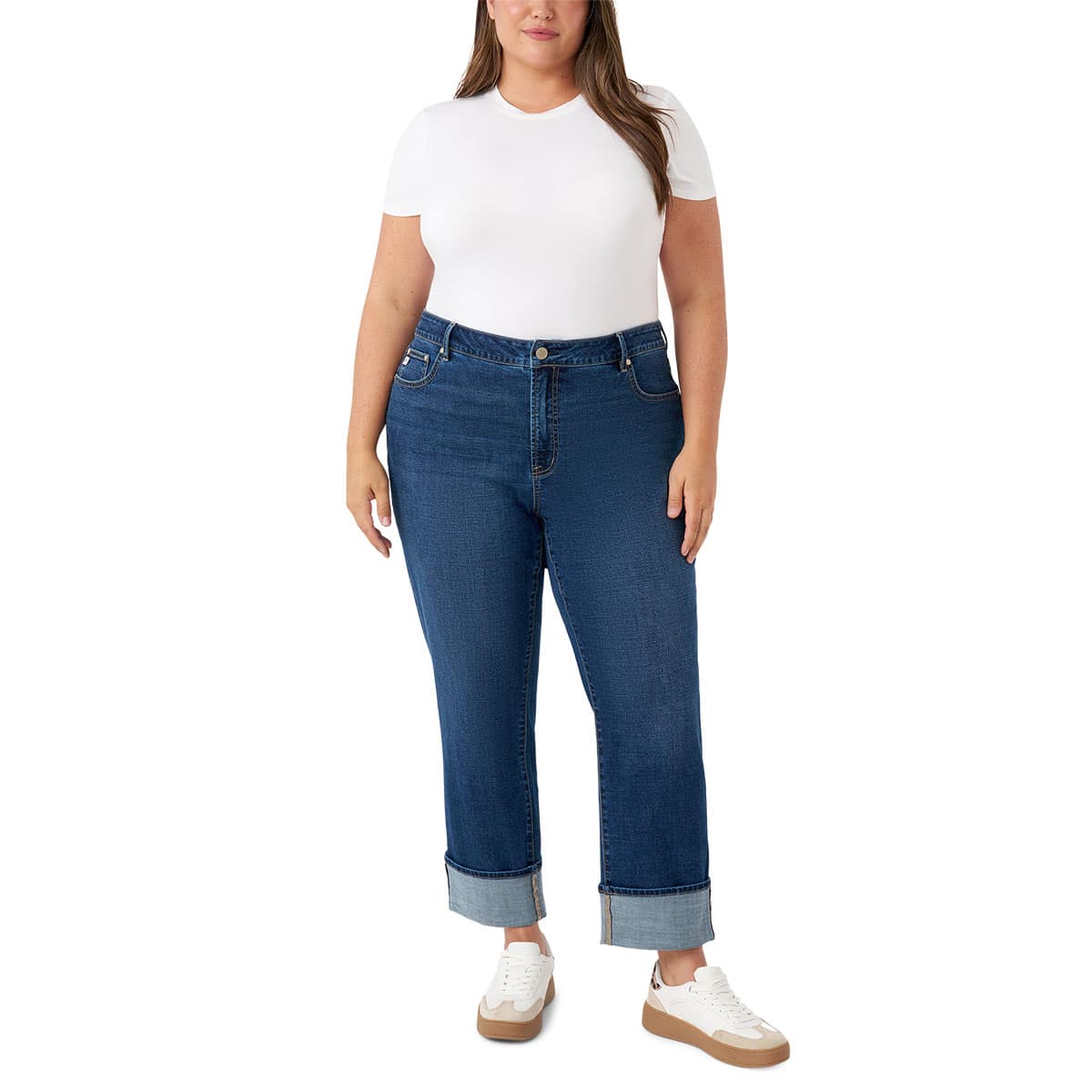 Seven7 Women's Plus Vintage Straight Cuff Jean – Zulily