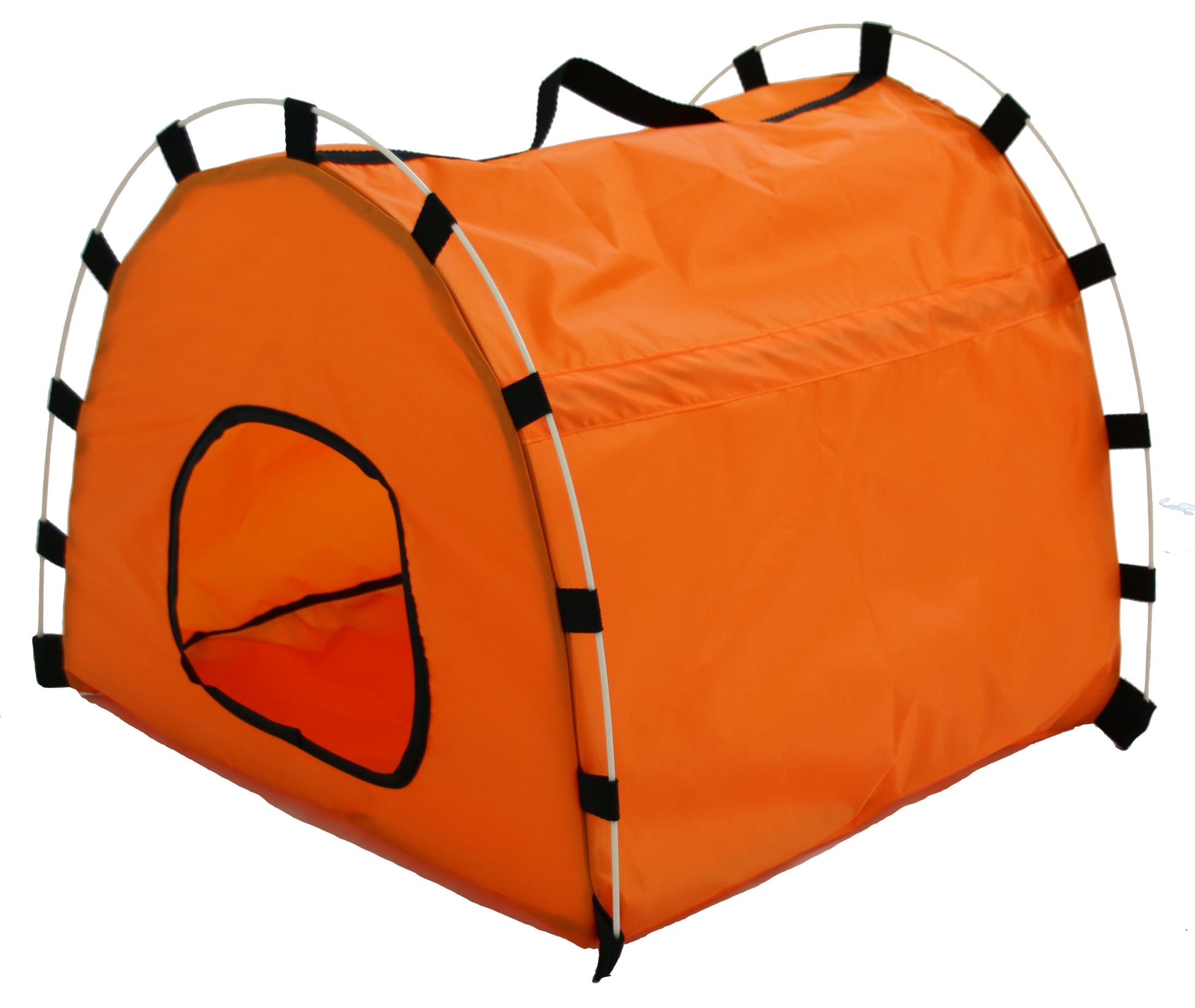 Pet Life Skeletal Outdoor Travel Collapsible Pet House Tent - Orange - One Size
