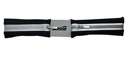 Avia Sleek Flat Waistpack with Dual Expandable Zipper Pouches - Yellow