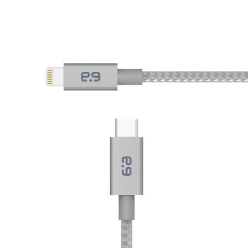 Puregear Usb C to Lightning Cable, Braided Apple Mfi Certified Charging Data Sync Cable Support Power Delivery and Type C Chargers for Iphone 14,14promax,13,13pro,12,Se,Ipad, Metallic Space Gray(4 Ft)