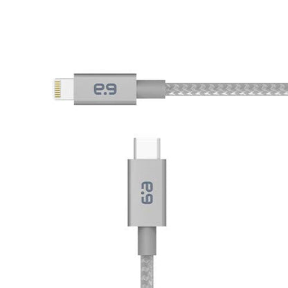 Puregear Usb C to Lightning Cable, Braided Apple Mfi Certified Charging Data Sync Cable Support Power Delivery and Type C Chargers for Iphone 14,14promax,13,13pro,12,Se,Ipad, Metallic Space Gray(4 Ft)