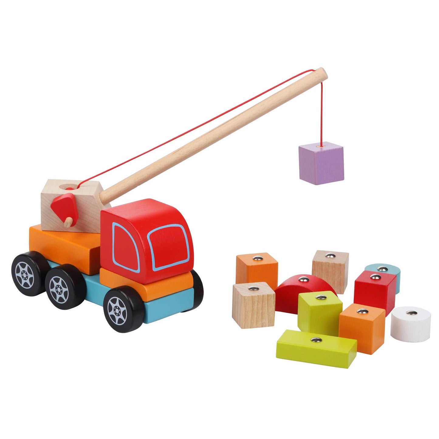 Wise Elk/Cubika Wooden toy - Crane Truck by Fainotoys