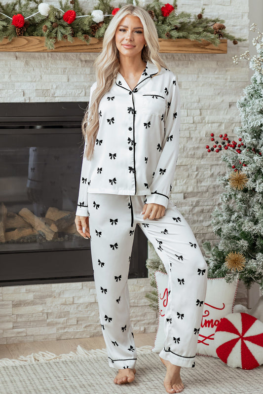 Threaded Pear Nora Print Two Piece Sleepwear