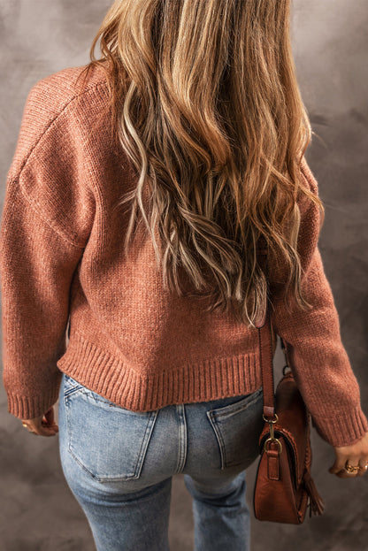 Threaded Pear Athena Open Front Cropped Cardigan