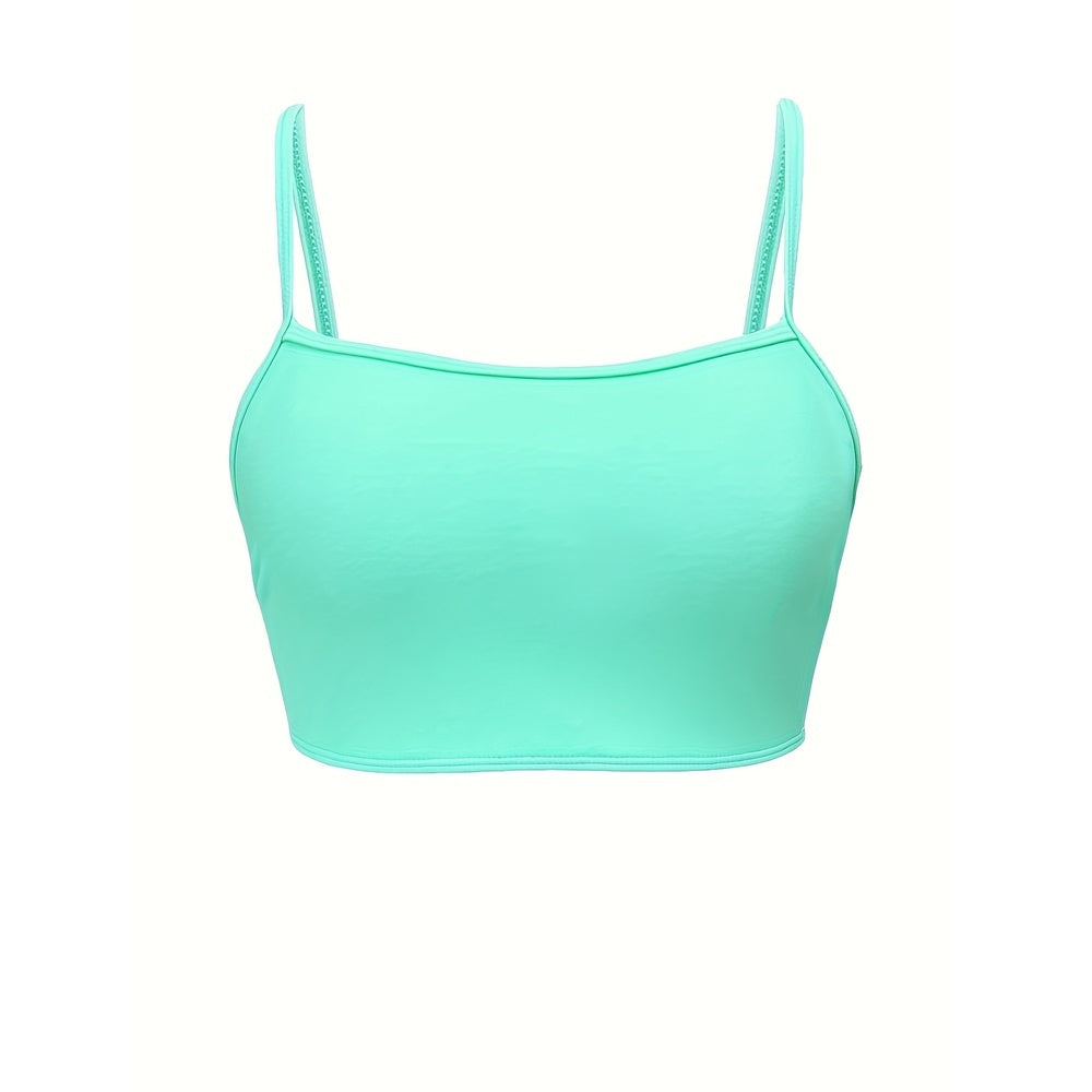 Printed High‑Waist Slimming Bikini Three‑Piece Set