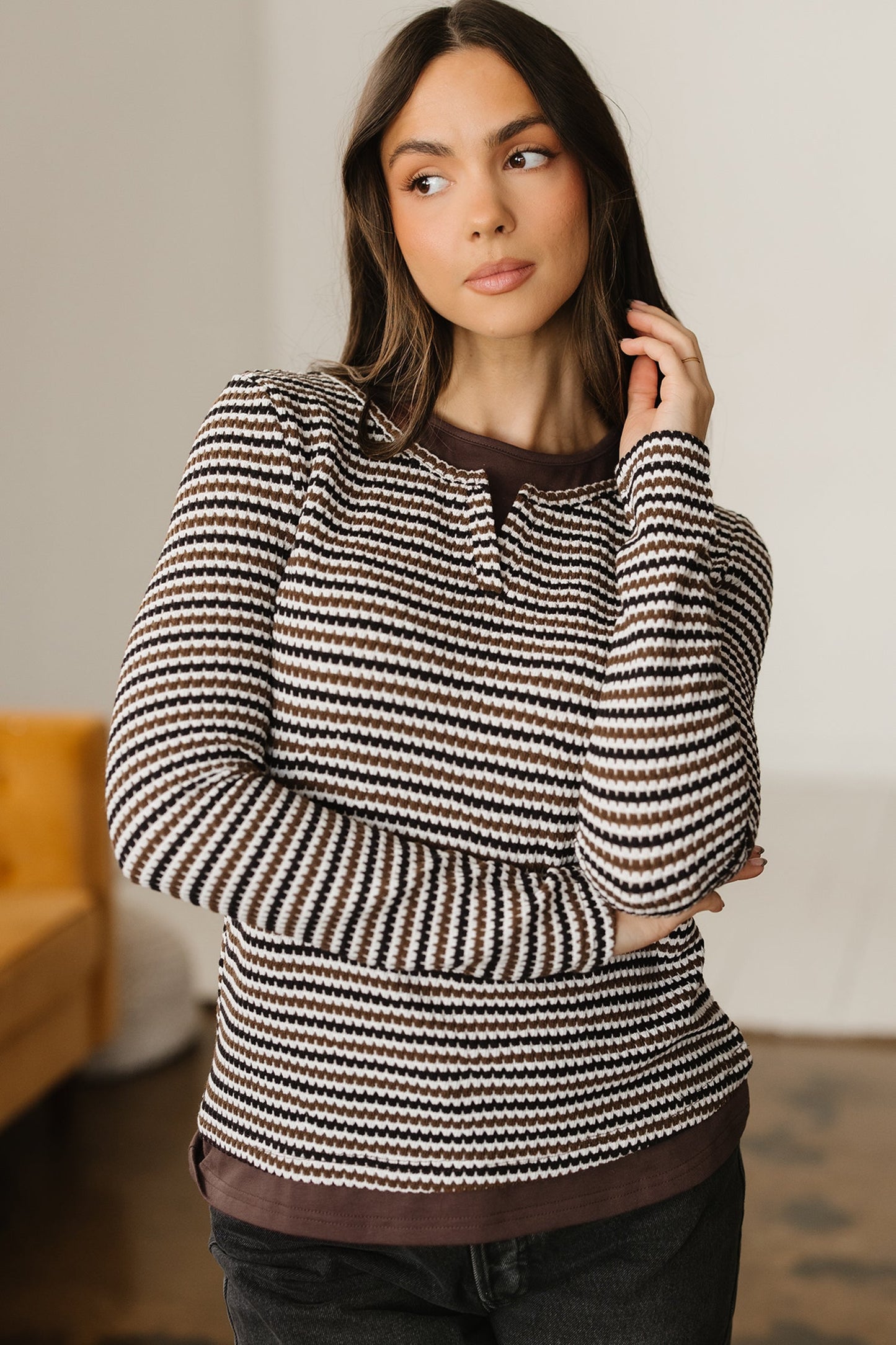 Threaded Pear Avani Sleeve T Shirt Long Sleeve Top