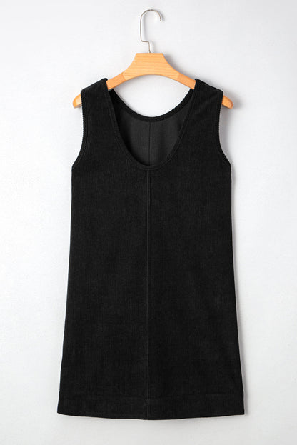 Threaded Pear Emapia Corduroy Sleeveless Mini Dress