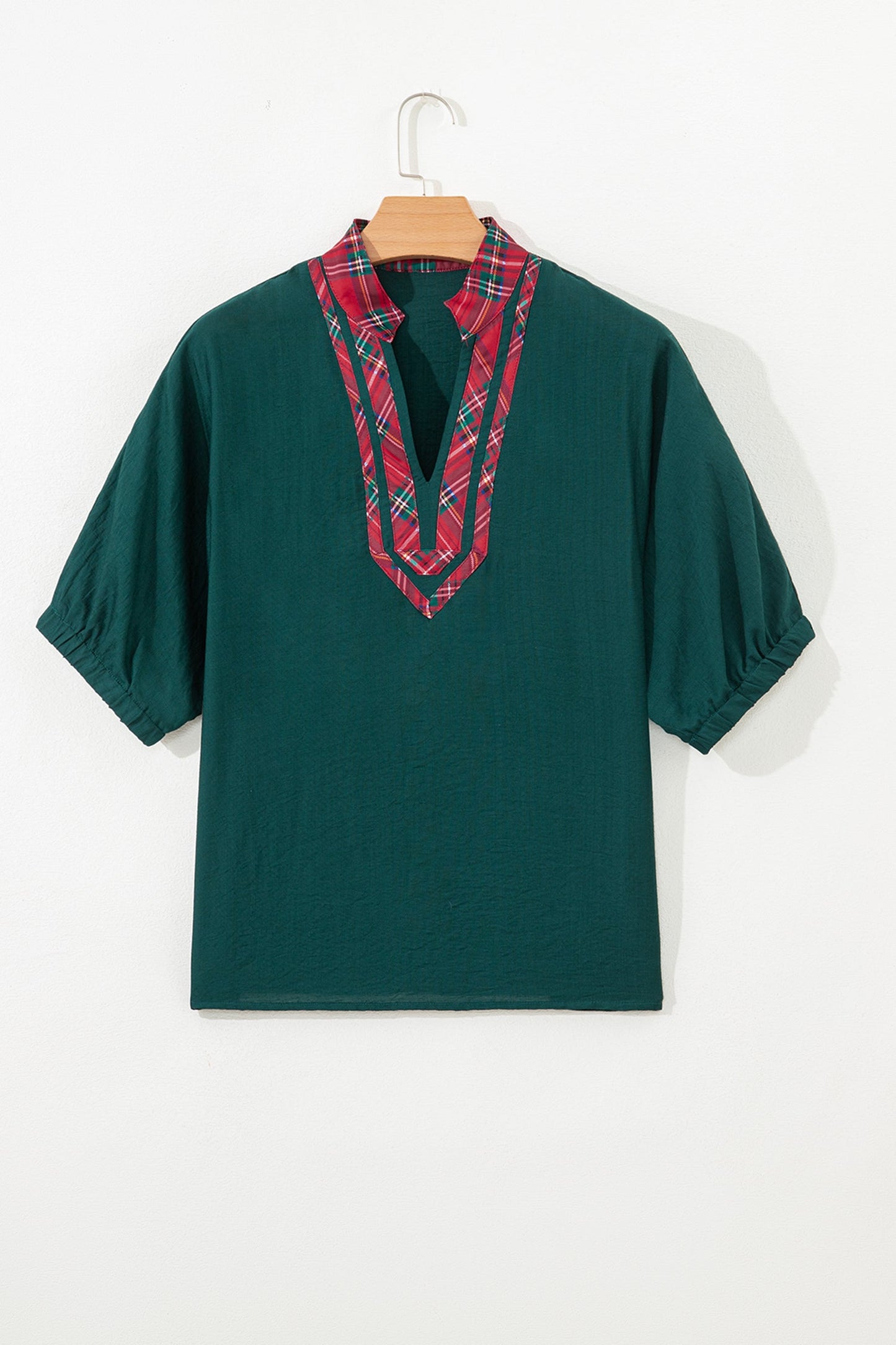Threaded Pear Janiyah Patchwork Half Sleeve Blouse
