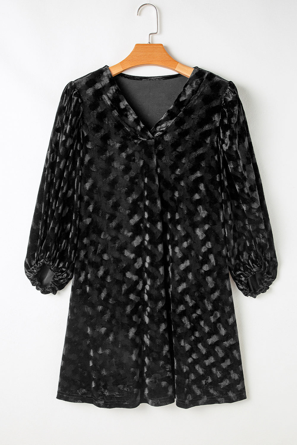 Threaded Pear Ximena Sleeve Velvet Mini Dress