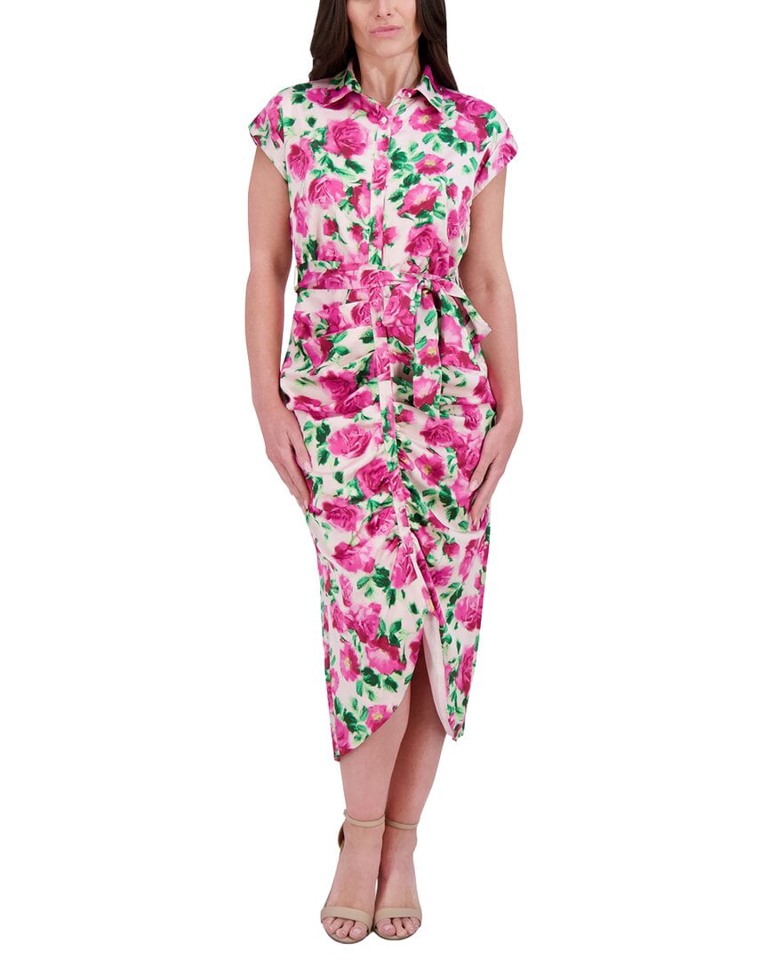 Kensie Printed Charmeuse Midi Dress
