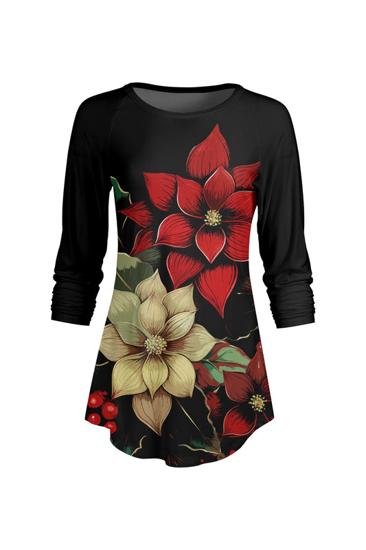 Poinsettia Floral Print-